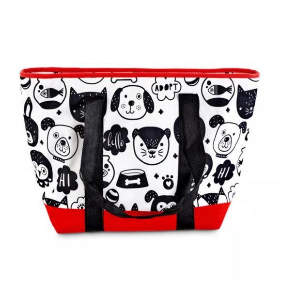 NWT Dog Doodle Large Insulated Grocery Tote Bag Canvas Heavy Duty 8 Gal Zipper - Picture 11 of 11